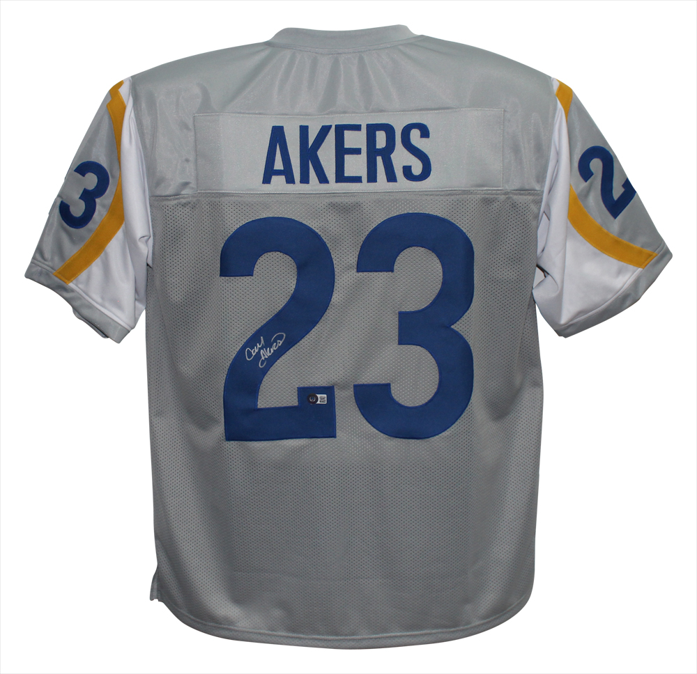 Cam Akers Autographed/Signed Pro Style Grey XL Jersey Beckett