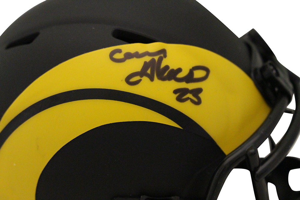 Cam Akers Autographed Los Angeles Rams Eclipse Mini Helmet Beckett