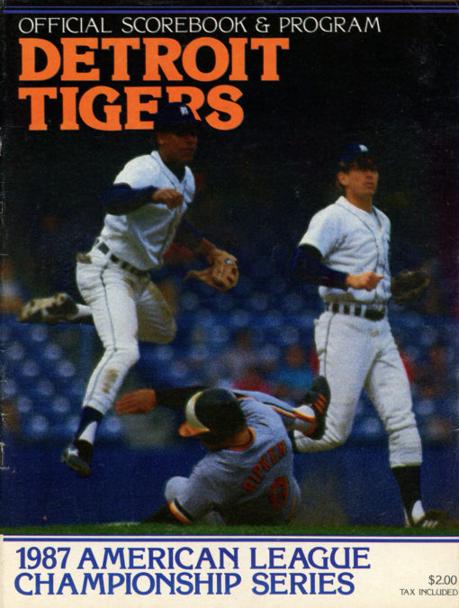 1987 ALCS Program Detroit Tigers vs Minnesota Twins