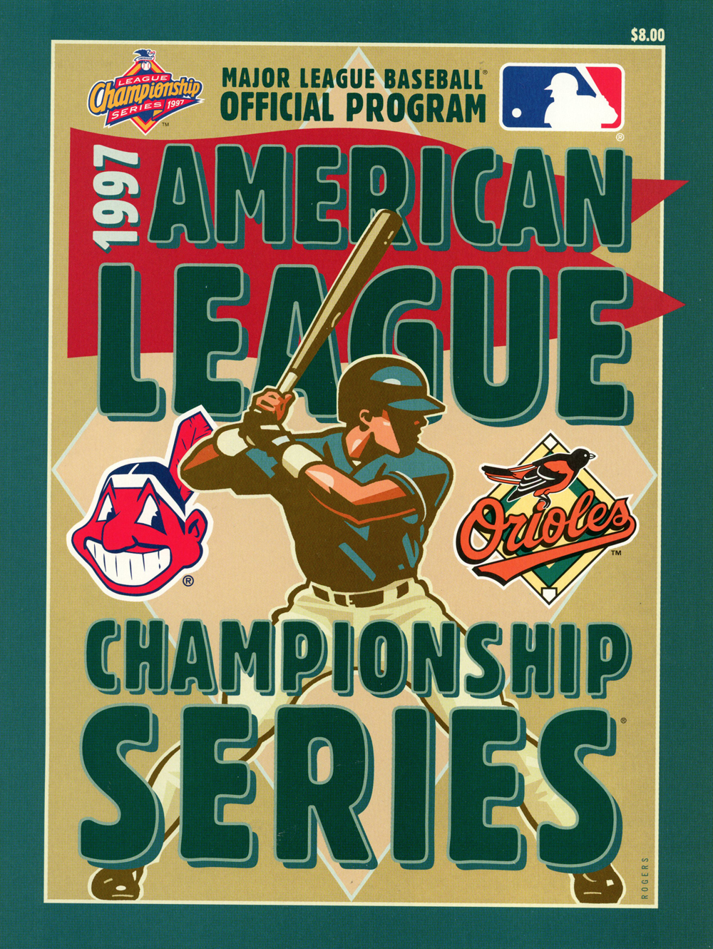 1997 ALCS Program Cleveland Indians vs Baltmore Orioles