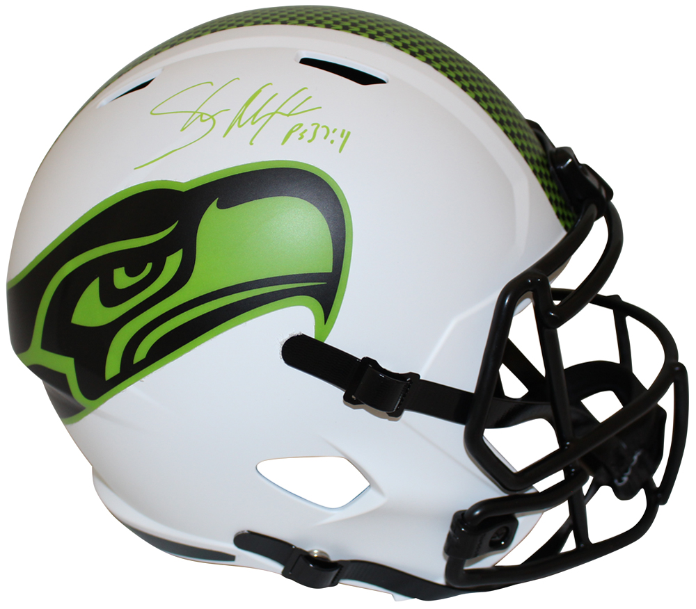 Shaun Alexander Signed Seattle Seahawks F/S Lunar Speed Helmet Beckett