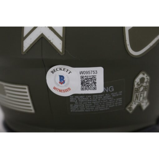 Shaun Alexander Autographed Seattle Seahawks 22 STS Mini Helmet Beckett 46963