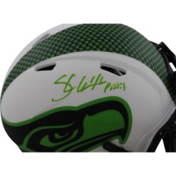 Shaun Alexander Autographed Seattle Seahawks Lunar Mini Helmet Beckett WIT 55053
