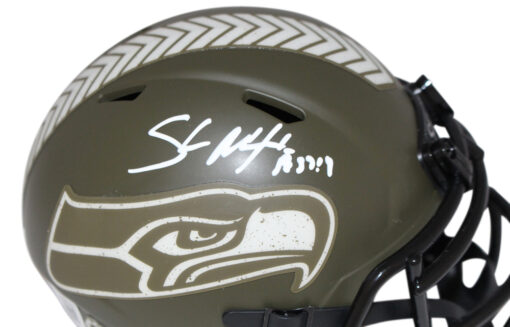 Shaun Alexander Signed Seattle Seahawks Salute Mini Helmet Beckett