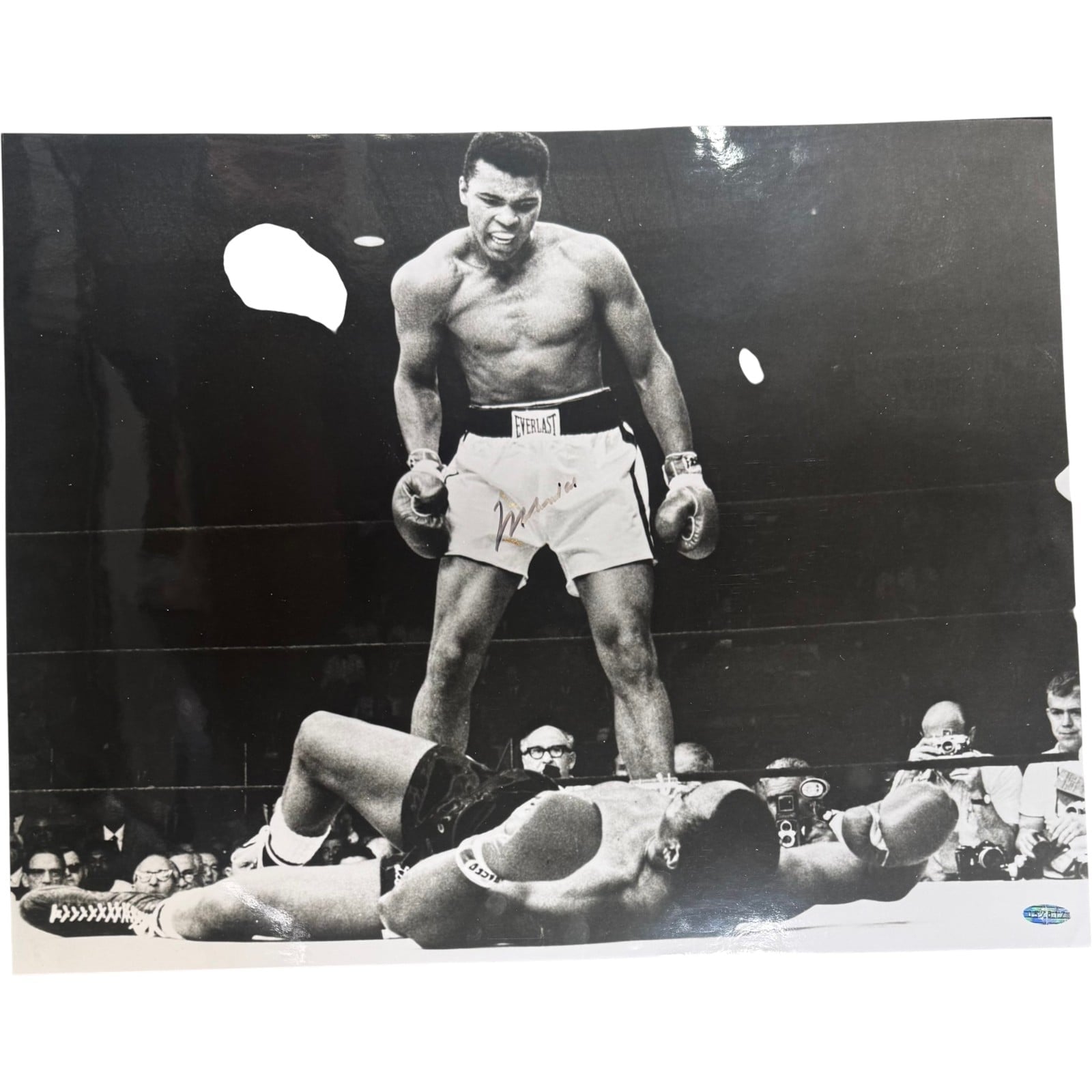 Muhammad Ali Autographed/Signed 16x20 Boxing Photo vs Sonny Liston Steiner 15953 1 Muhammad Ali Autographed/Signed 16x20 Boxing Photo vs Sonny Liston Steiner 15953