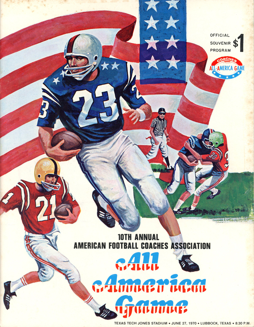 10th Annual All America Game June 1970 Program