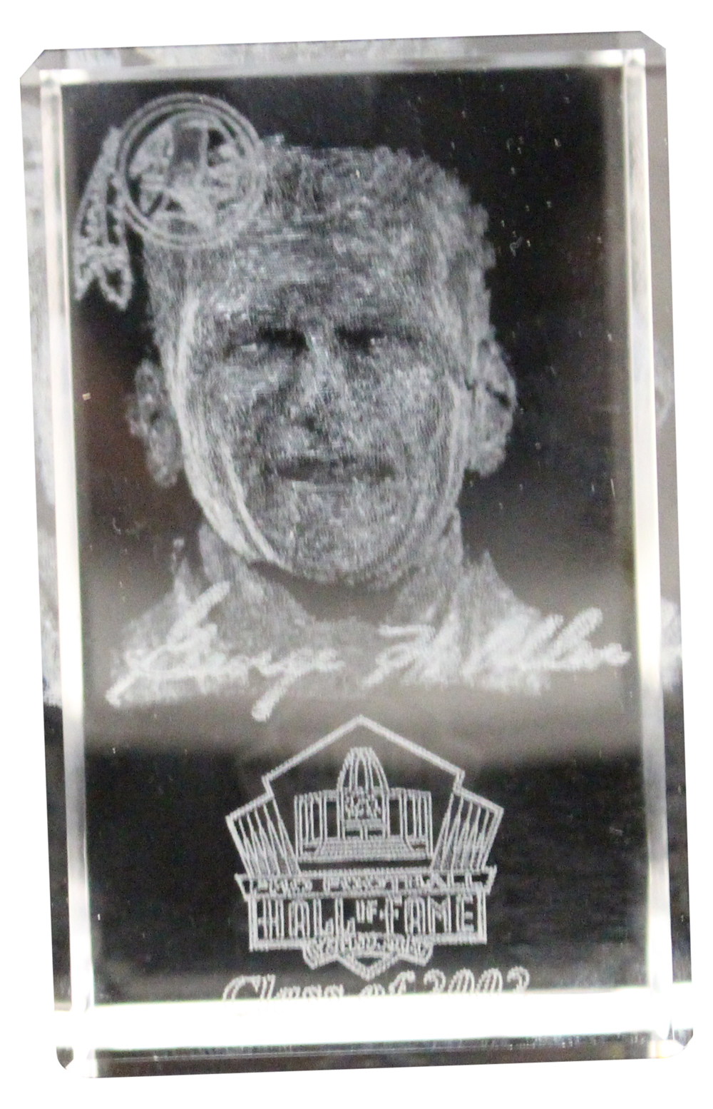 George Allen Washington Redskins Waterford Crystal Engraved Cube 32001
