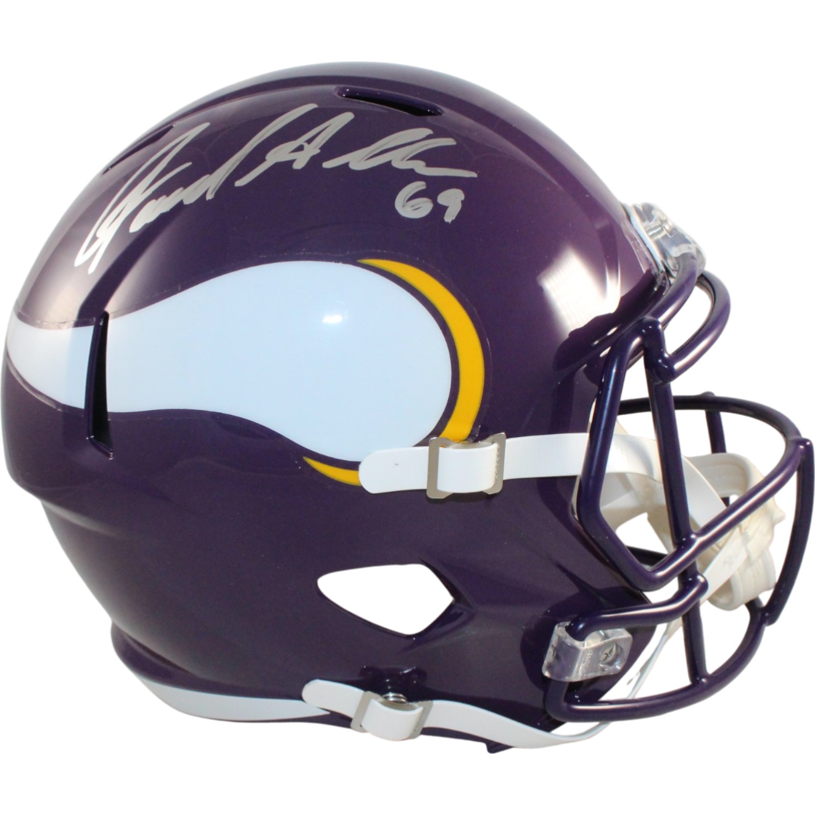 Jared Allen Autographed Minnesota Vikings F/S TB Helmet Beckett Witness 55174