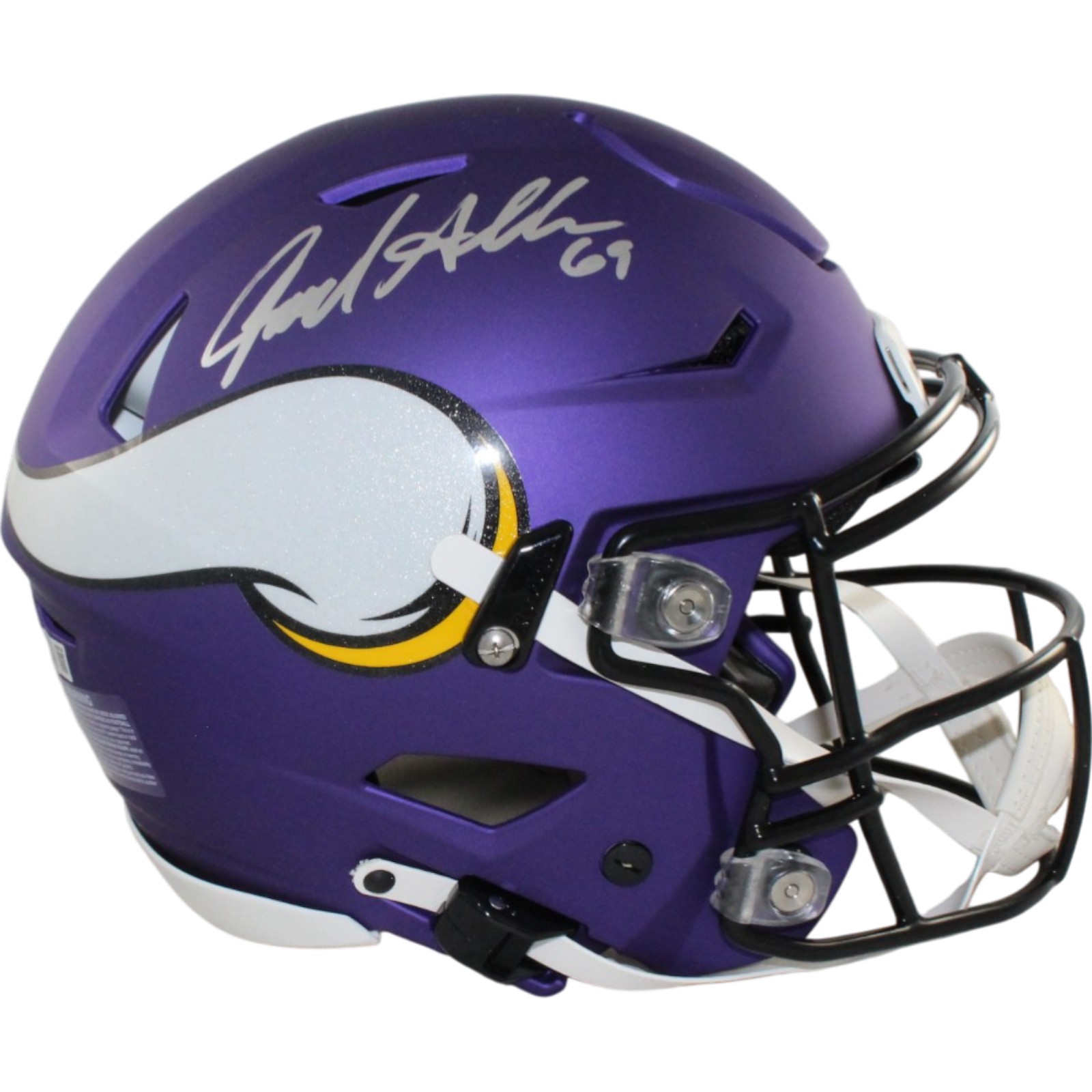 Jared Allen Autographed Minnesota Vikings Speedflex Helmet Beckett Witness 55177