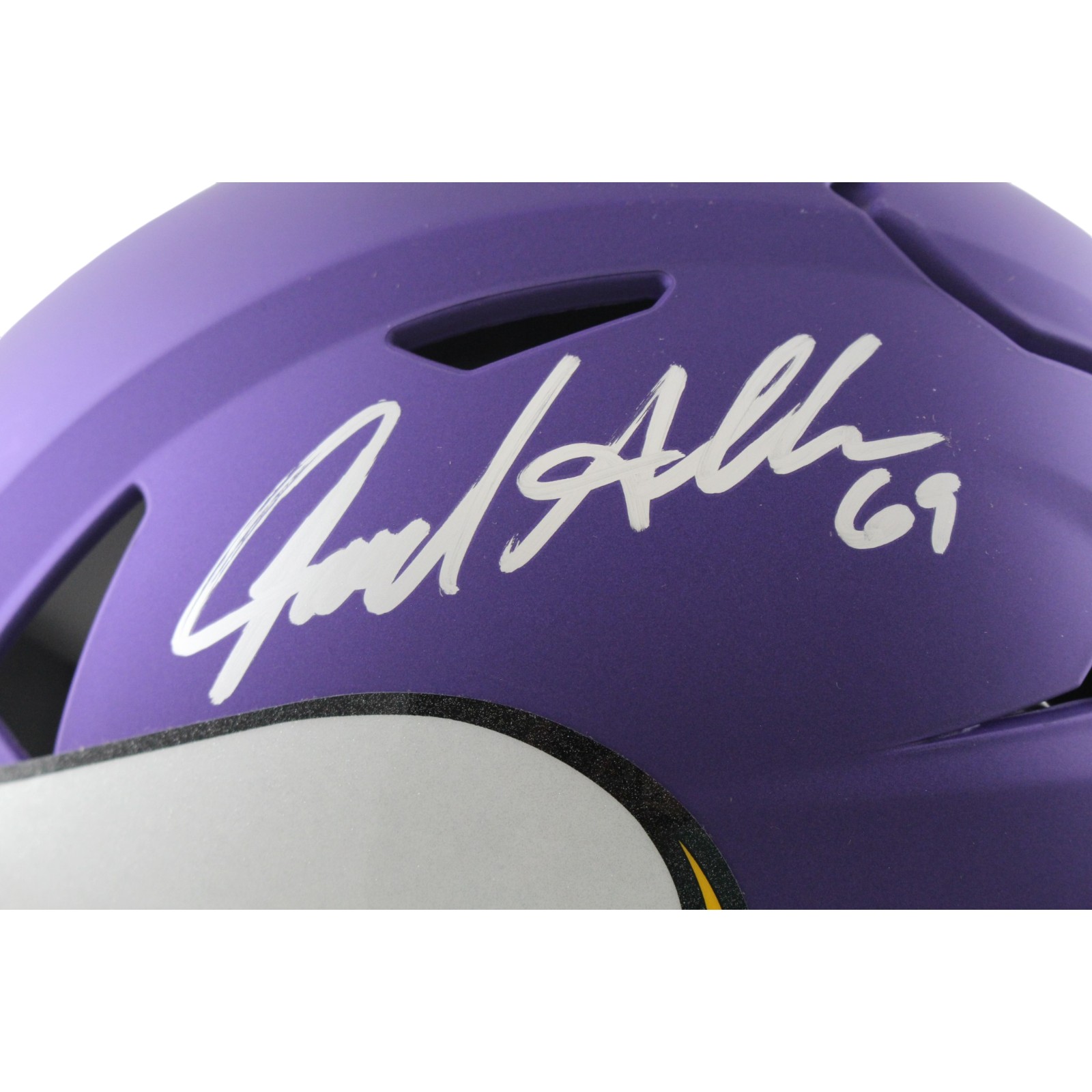 Jared Allen Autographed Minnesota Vikings Speedflex Helmet Beckett Witness 55177
