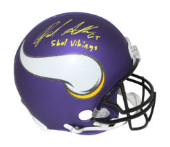 Jared Allen Signed Minnesota Vikings Authentic 2013 VSR4 Helmet SKOL BAS