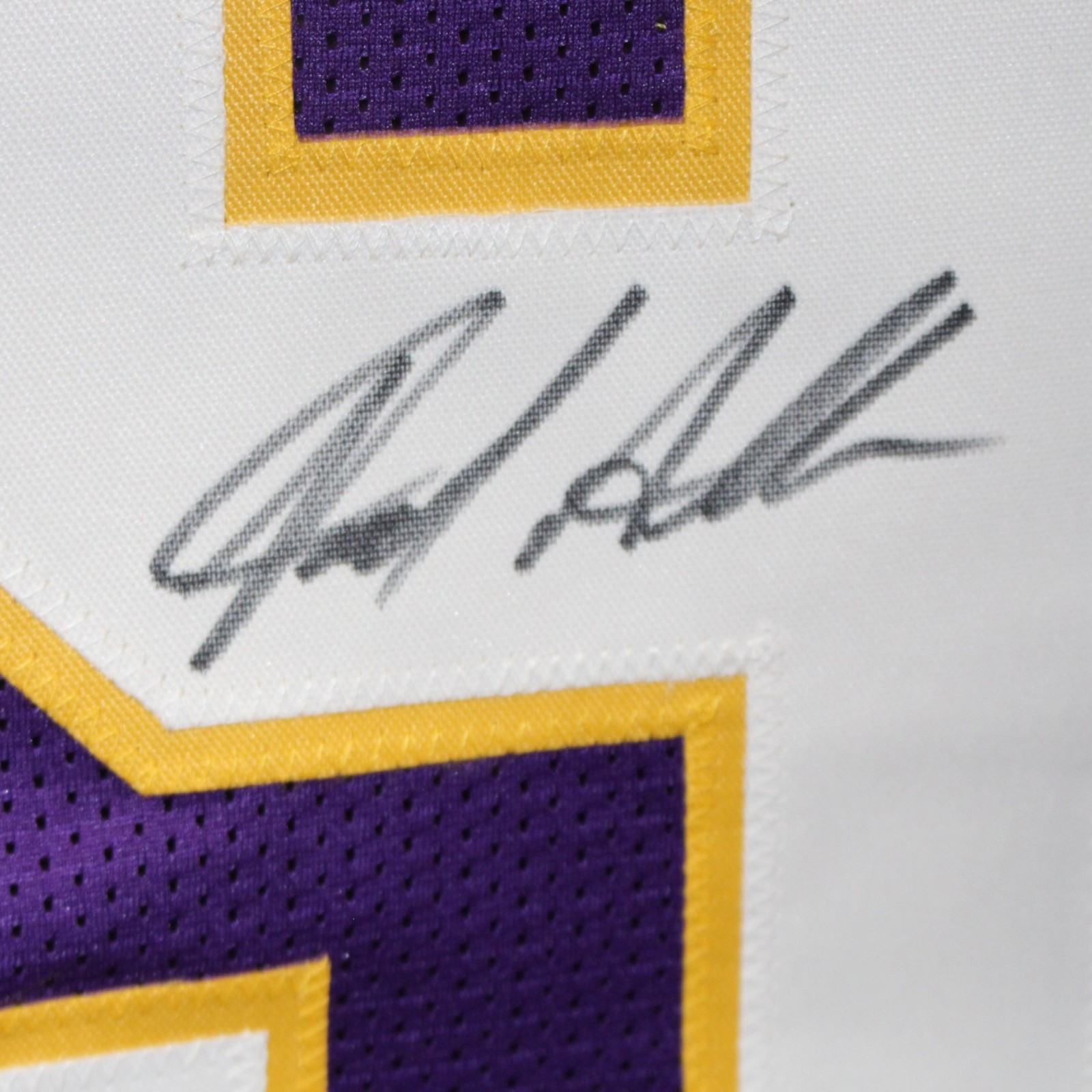 Jared Allen Autographed Pro Style Sz XL Purple Jersey Beckett Witness 55157