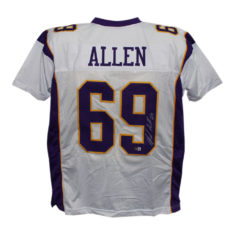 Jared Allen Autographed/Signed Pro Style White XL Jersey Beckett