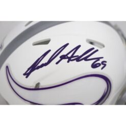 Jared Allen Autographed Minnesota Vikings 2024 Alt Mini Helmet Beckett 48699