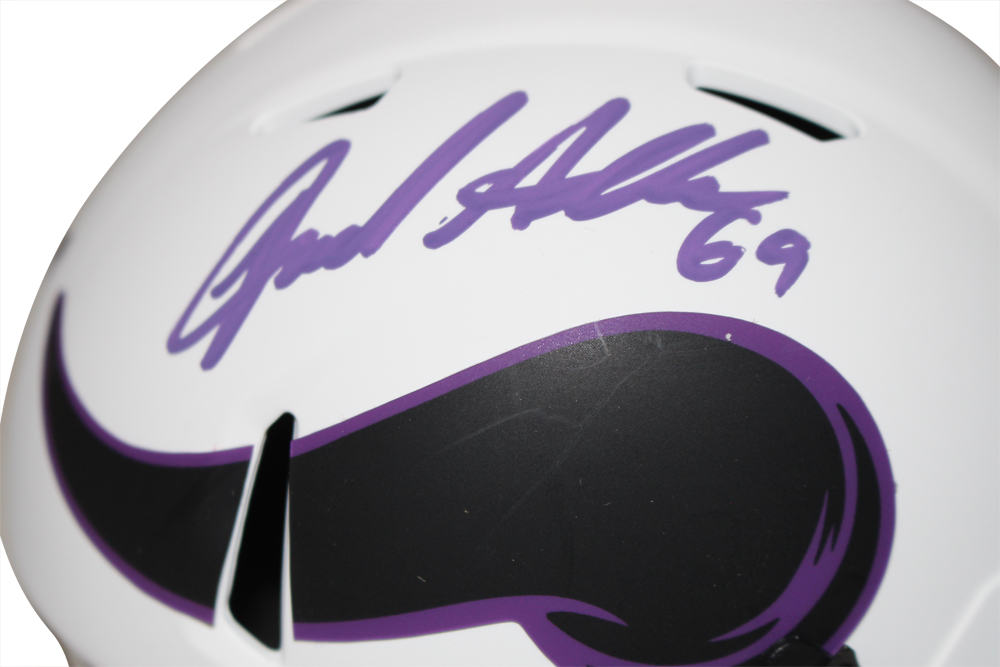 Jared Allen Autographed Minnesota Vikings Lunar Mini Helmet Beckett