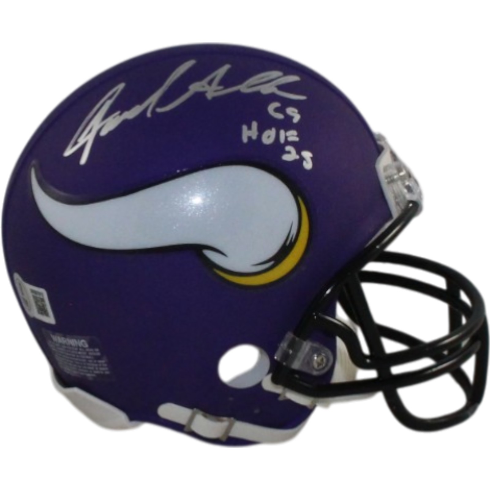 Jared Allen Autographed Minnesota Vikings VSR4 Mini Helmet HOF Beckett W 55178