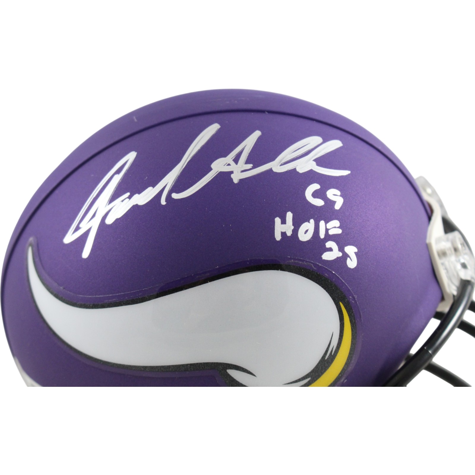 Jared Allen Autographed Minnesota Vikings VSR4 Mini Helmet HOF Beckett W 55178