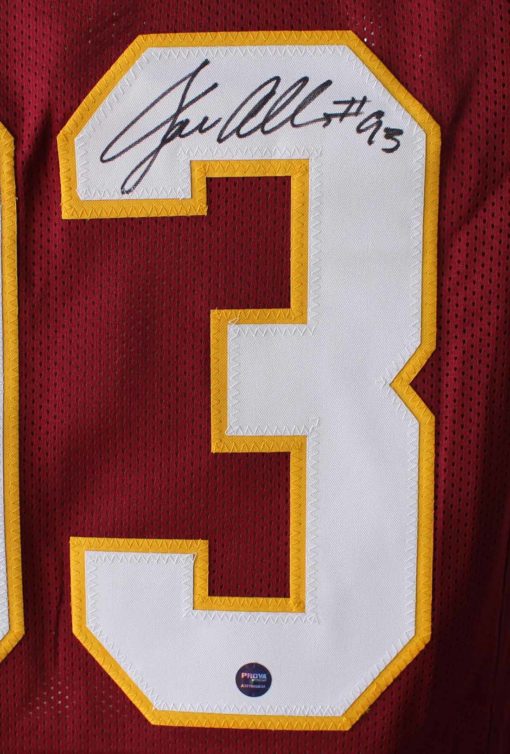Jonathan Allen Autographed/Signed Washington Redskins Red XL Jersey Prova 23963