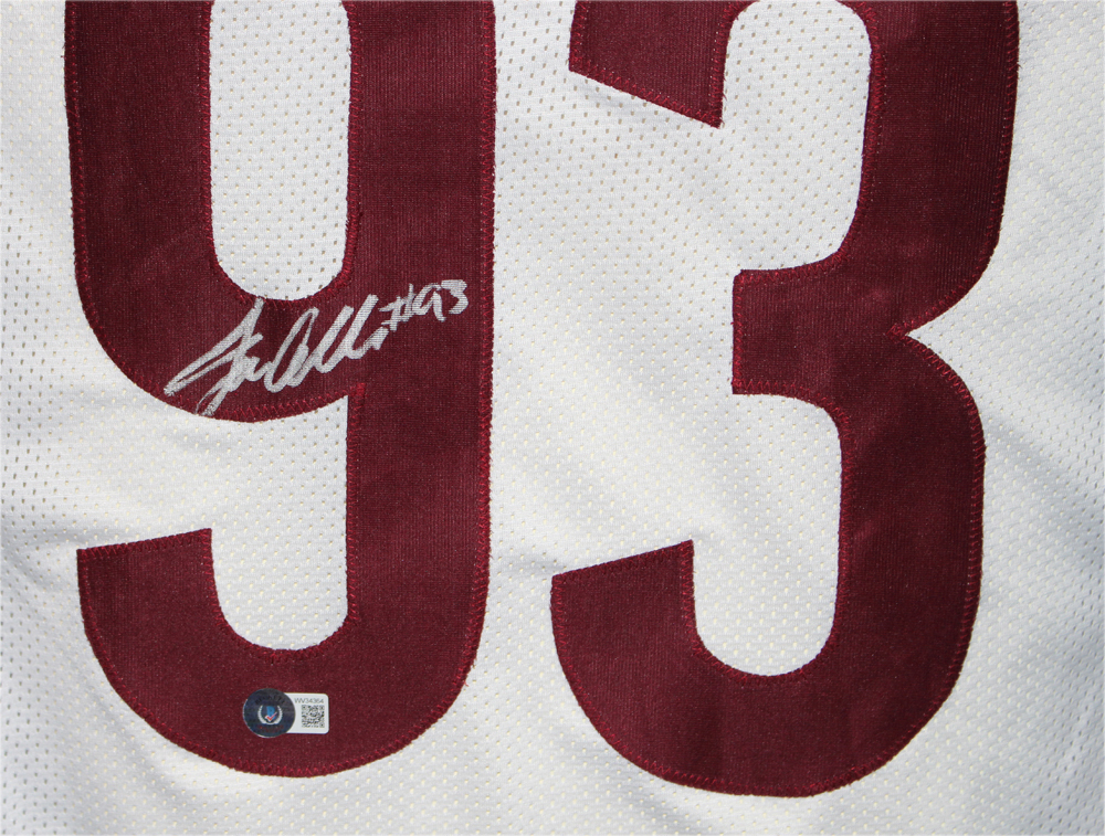 Jonathan Allen Autographed/Signed Pro Style White XL Jersey Beckett