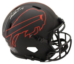 Josh Allen Autographed Buffalo Bills Authentic Eclipse Helmet Beckett