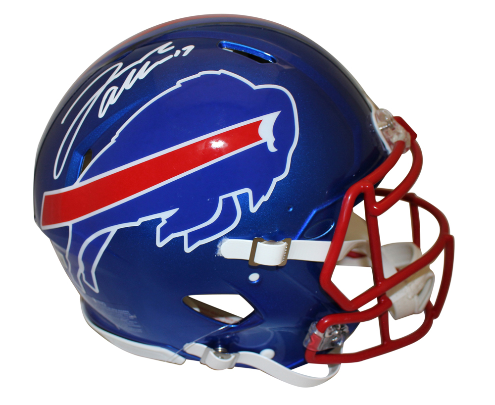 Josh Allen Autographed Buffalo Bills 2021 Mini Helmet-Beckett W