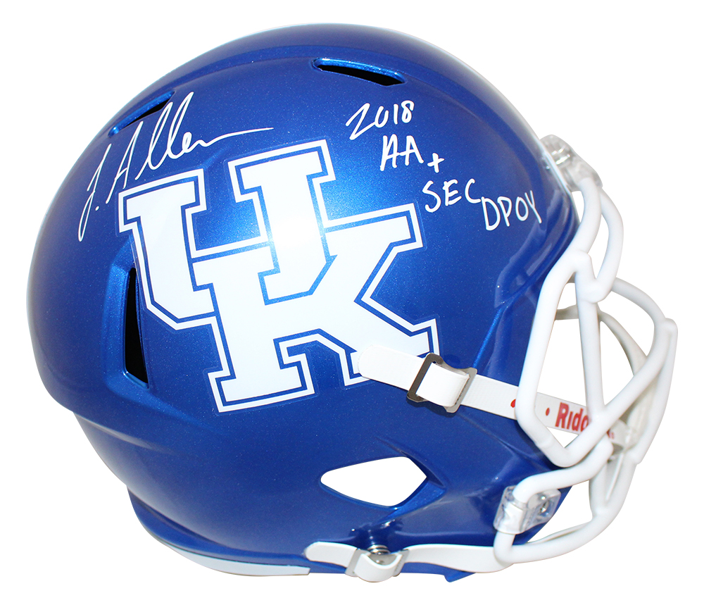 Josh Allen Autographed Kentucky Wildcats Speed Replica Helmet 2 Insc JSA 24863 Denver Autographs