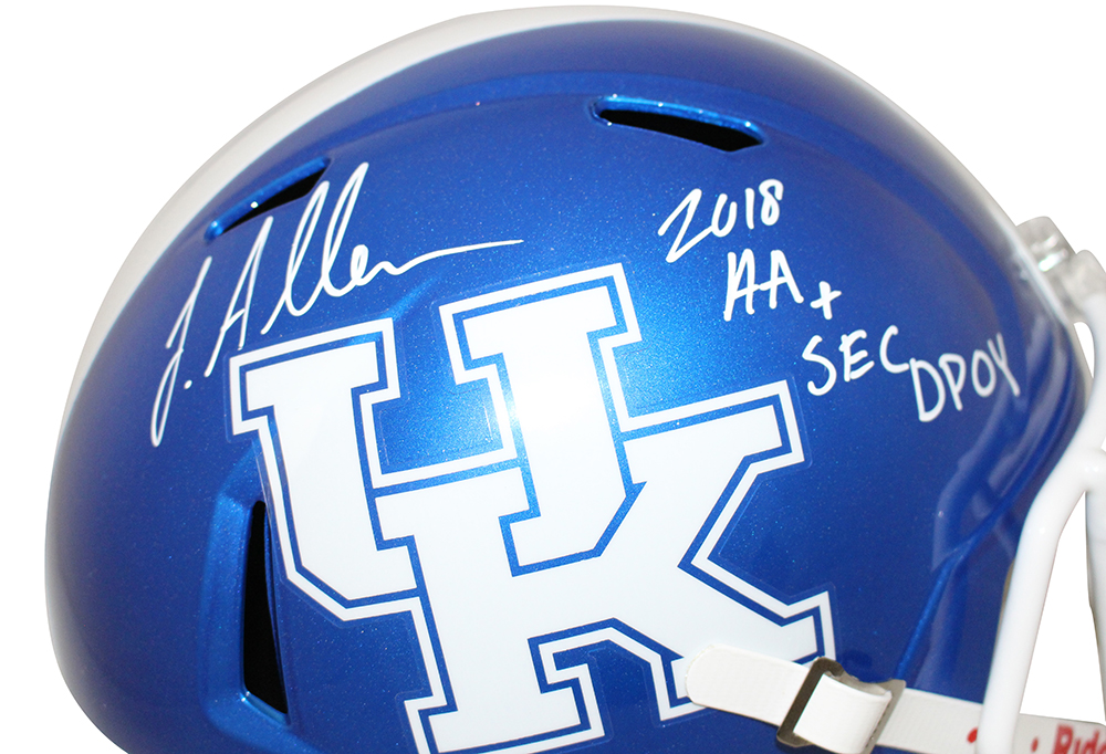Josh Allen Autographed Kentucky Wildcats Speed Replica Helmet 2 Insc JSA 24863 Denver Autographs
