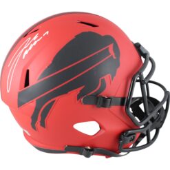 Josh Allen Autographed Buffalo Bills F/S Rave Helmet Beckett Witness 49968