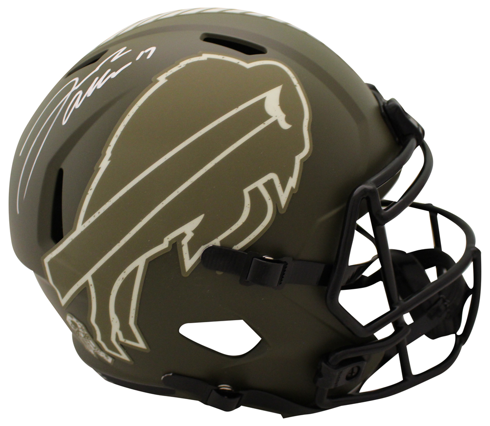 Josh Allen Autographed/Signed Buffalo Bills F/S Salute Helmet Beckett