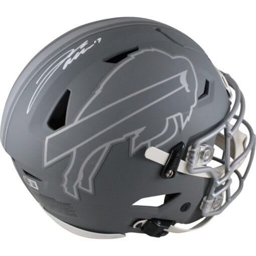 Josh Allen Autographed/Signed Buffalo Bills Slate SpeedFlex Helmet Beckett 49970