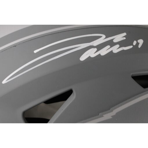 Josh Allen Autographed/Signed Buffalo Bills Slate SpeedFlex Helmet Beckett 49970