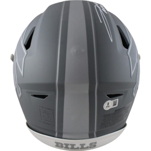 Josh Allen Autographed/Signed Buffalo Bills Slate SpeedFlex Helmet Beckett 49970
