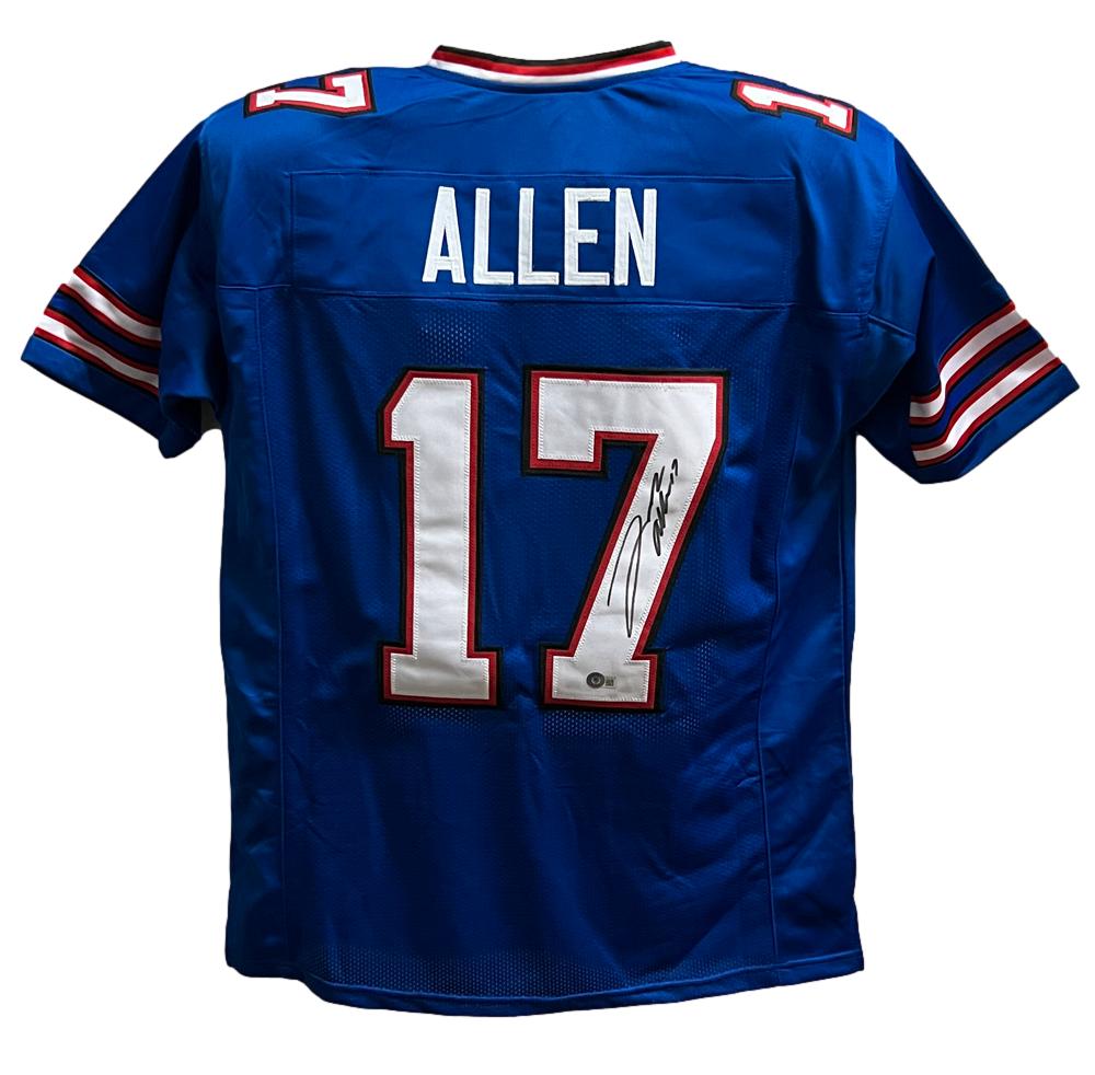 Josh Allen Autographed/Signed Pro Style Blue XL Jersey Beckett