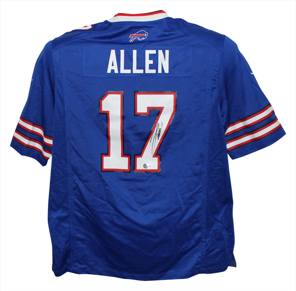 Josh Allen Autographed Buffalo Bills Nike Blue XL Game Jersey Beckett