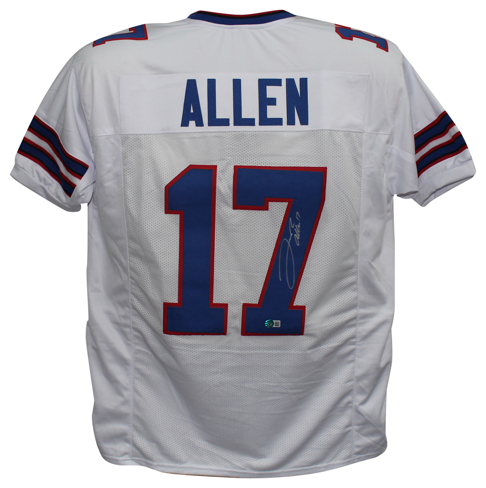 Josh Allen Autographed/Signed Pro Style White XL Jersey Beckett BAS