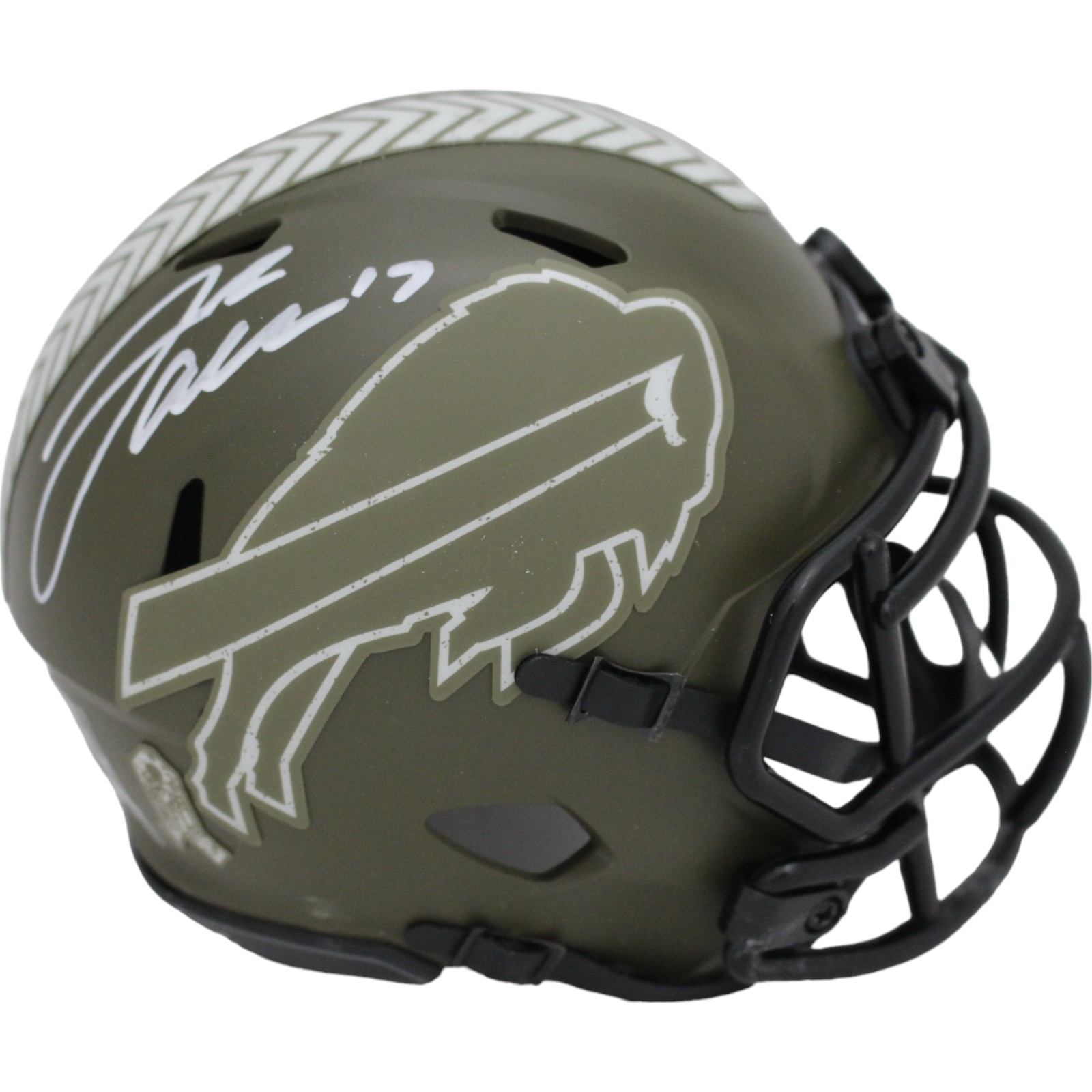 Josh Allen Autographed Buffalo Bills 22 Salute Mini Helmet Beckett 44984