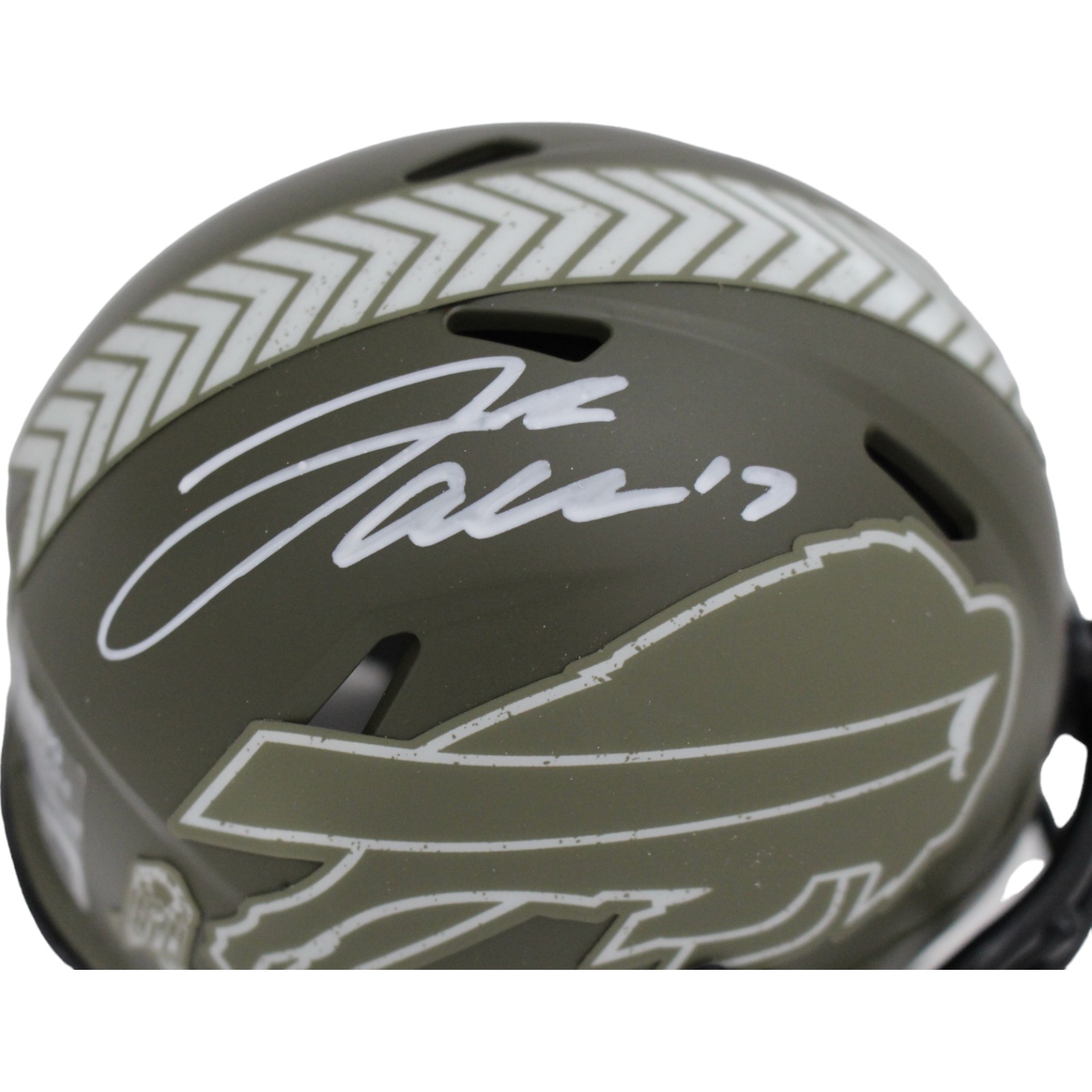 Josh Allen Autographed Buffalo Bills 22 Salute Mini Helmet Beckett 44984