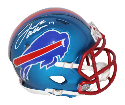 Josh Allen Autographed/Signed Buffalo Bills Blaze Mini Helmet BAS 30862