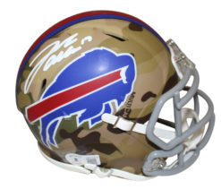 Josh Allen Autographed/Signed Buffalo Bills Camo Mini Helmet Beckett