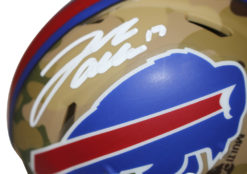 Josh Allen Autographed/Signed Buffalo Bills Camo Mini Helmet Beckett