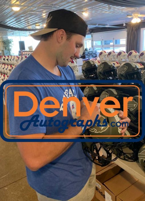 Josh Allen Autographed Buffalo Bills Authentic Salute Helmet Beckett