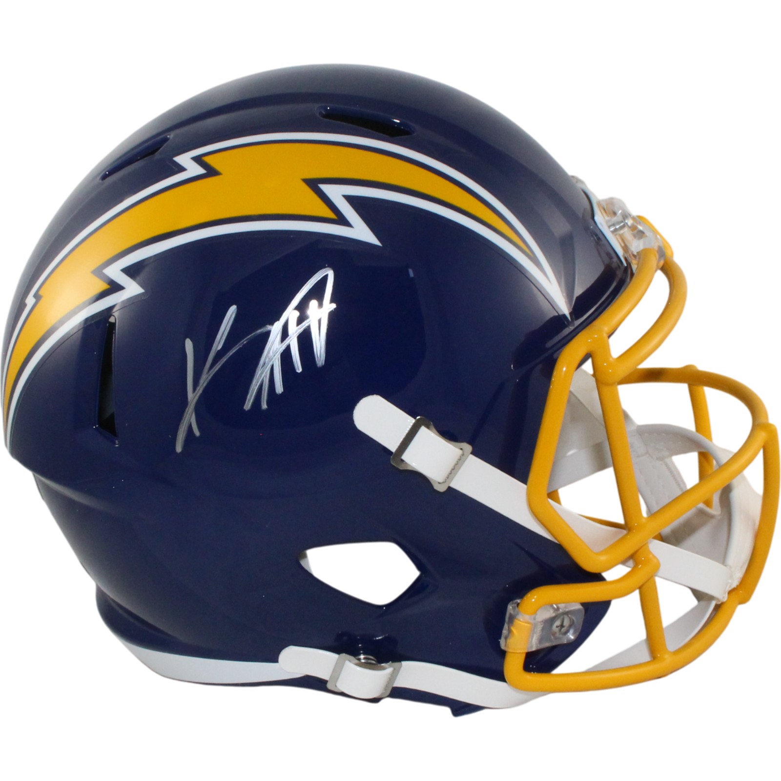 Keenan Allen Autographed Los Angeles Chargers F/S TB Helmet Beckett WIT 54969