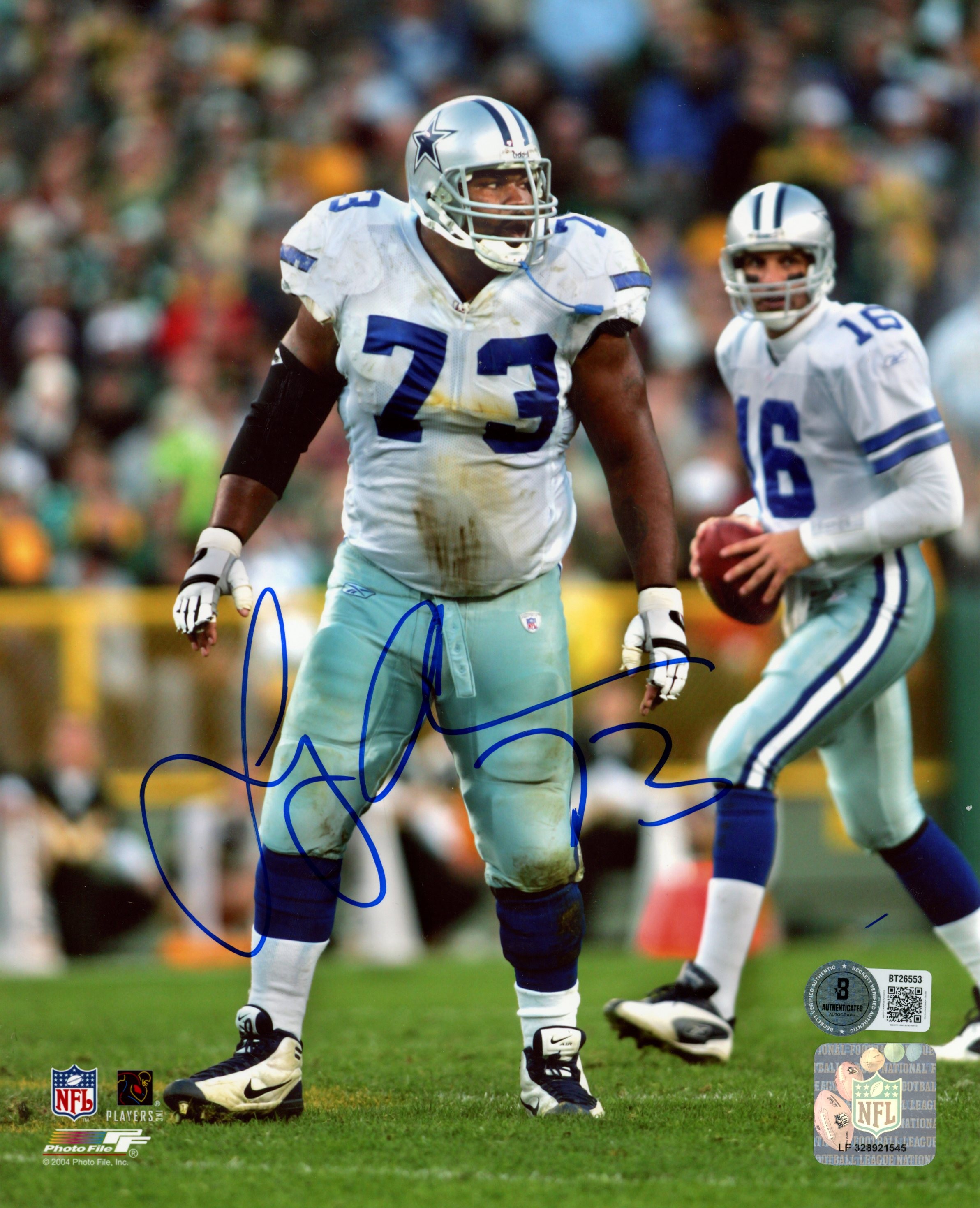 Larry Allen Autographed/Signed Dallas Cowboys 8x10 Photo Beckett 56723