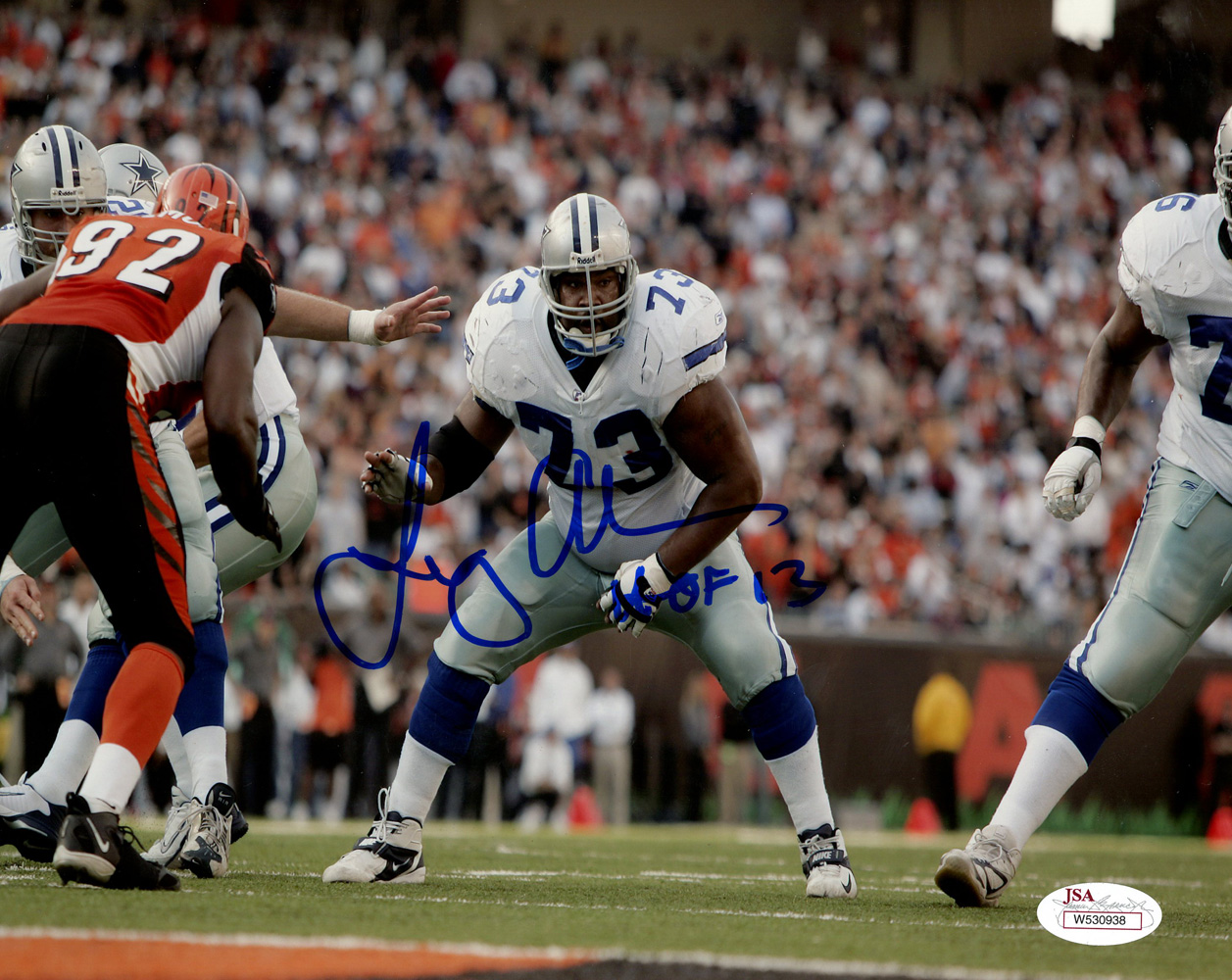 Larry Allen Autographed/Signed Dallas Cowboys 8x10 Photo JSA 48318