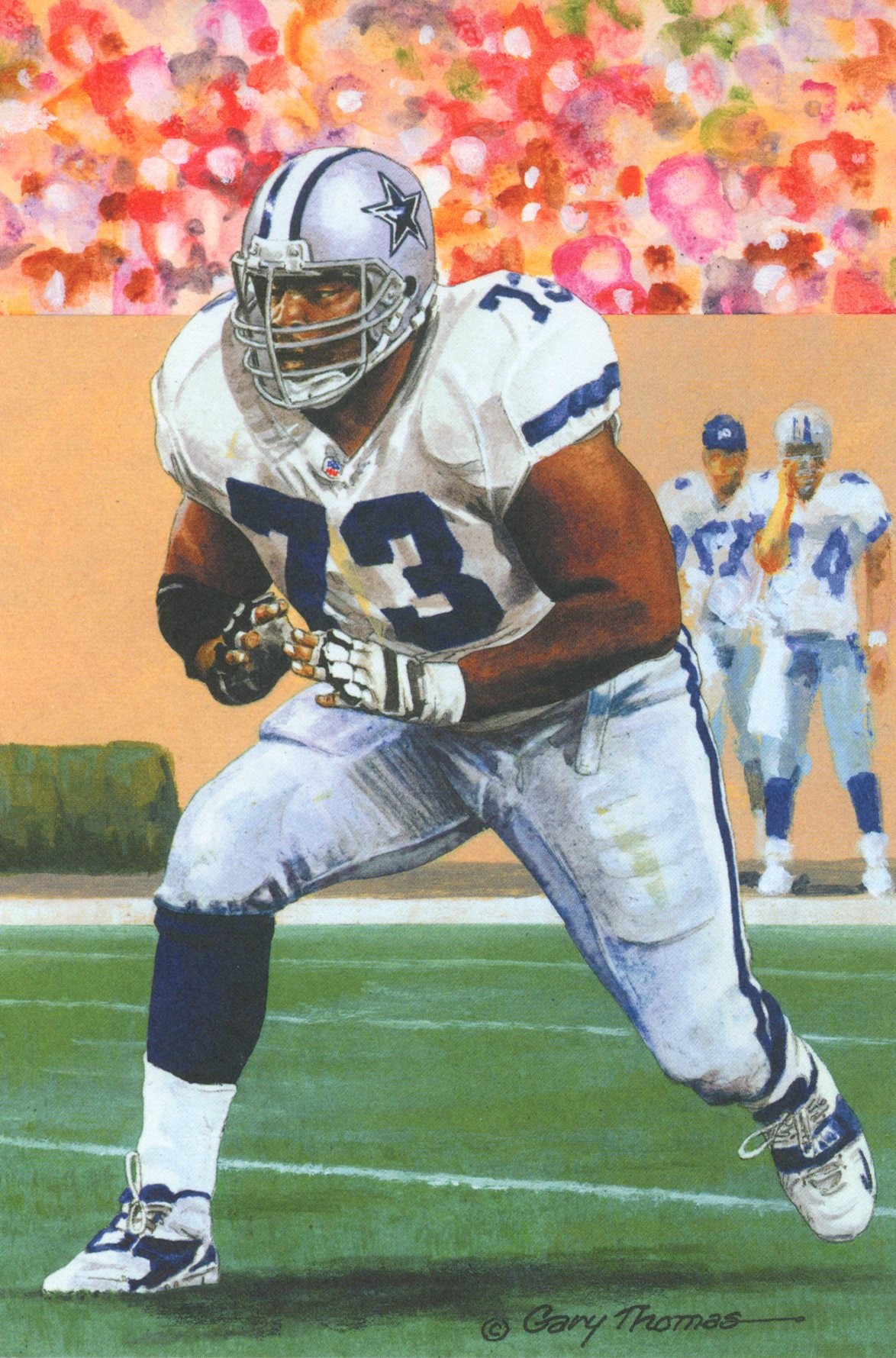 Larry Allen Dallas Cowboys Goal Line Art Card Class of 2013 58035