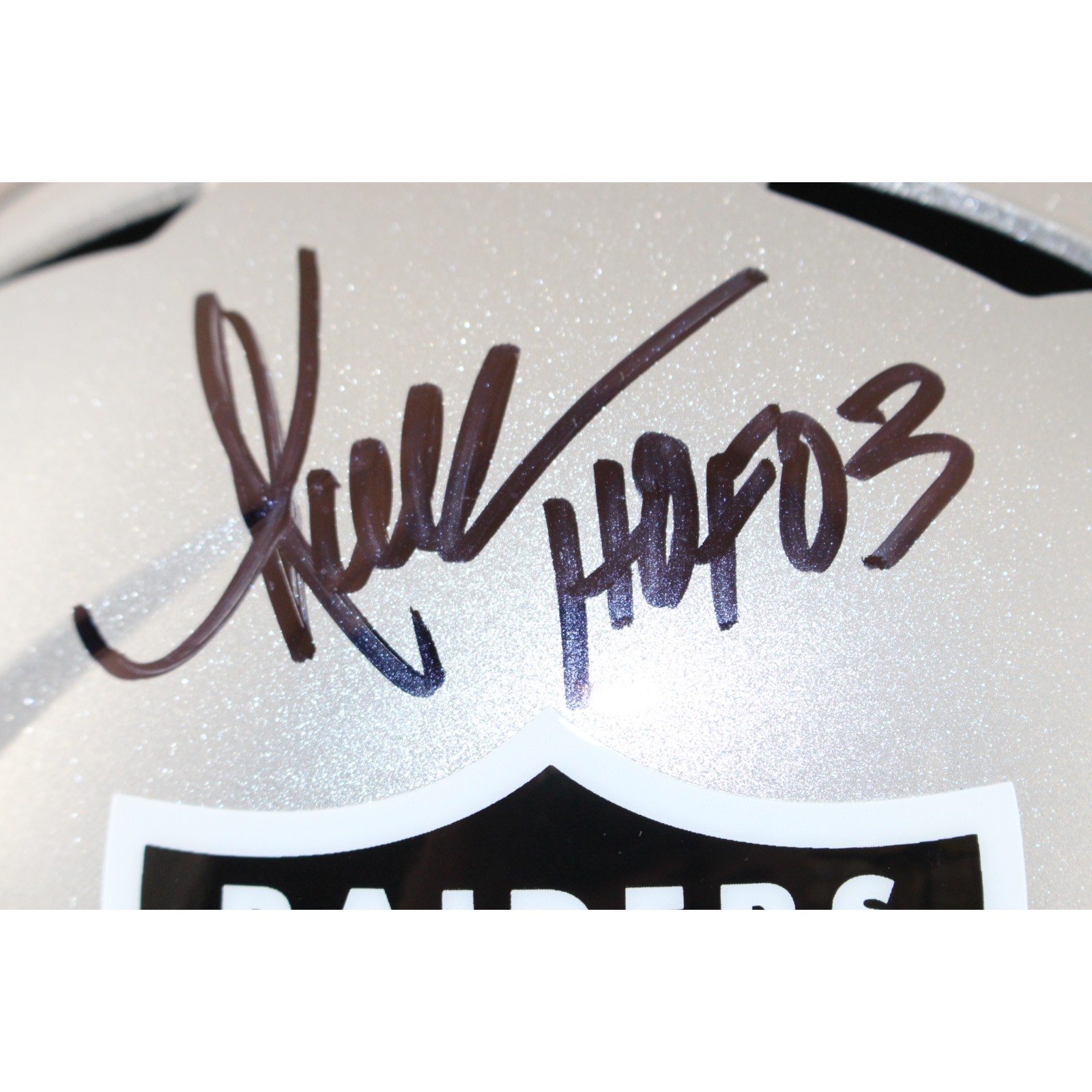 Marcus Allen Autographed/Signed Las Vegas Raiders F/S Helmet HOF Fanatics 51900 2 Marcus Allen Autographed/Signed Las Vegas Raiders F/S Helmet HOF Fanatics 51900