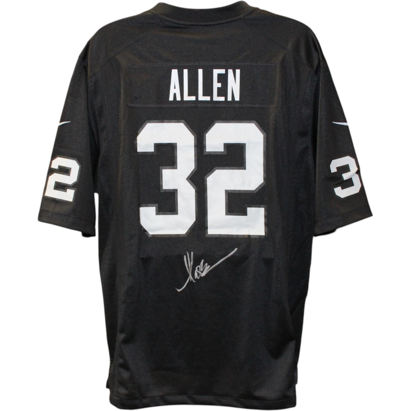Marcus Allen Autographed Oakland Raiders Nike XL Black Jersey Fanatics 51837