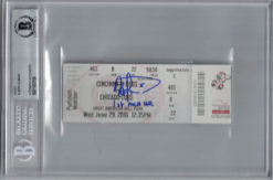 Albert Almora Autographed/Signed Chicago Cubs Ticket 1st MLB HR BAS Slab 25212