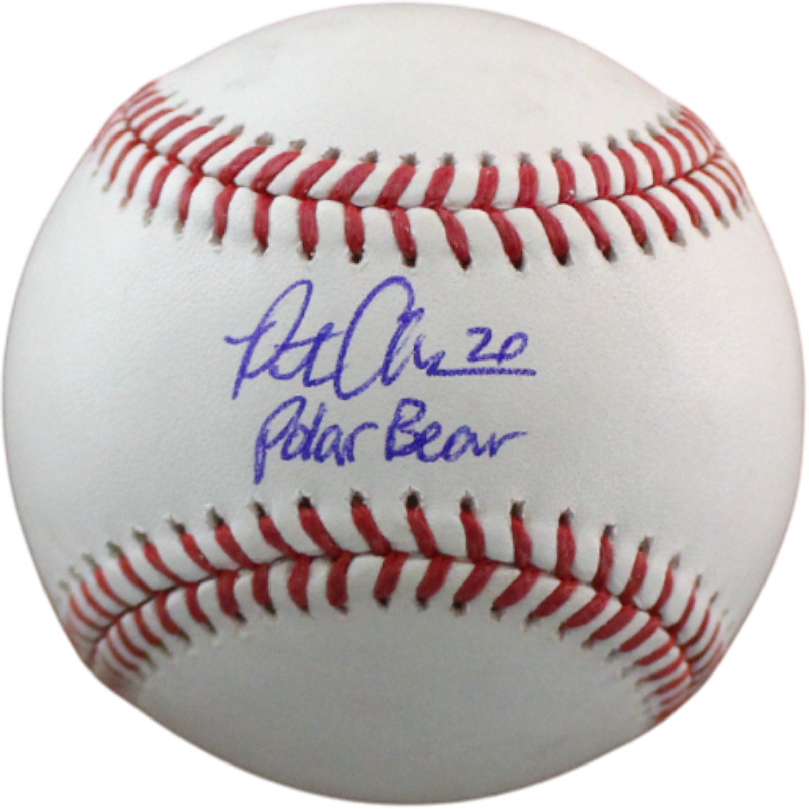 Pete Alonso Autographed Baltimore Orioles OML Baseball Polar Bear Fanatics 54537