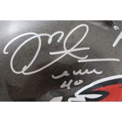 Mike Alstott Signed Tampa Bay Buccaneers Pro TB Helmet 2 Insc. Beckett 50179